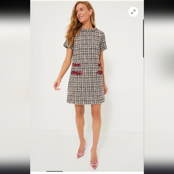 Tuckernuck Winterberry Sequin Tweed Jackie Dress Size S - Picture 1 of 9